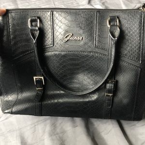 Black guess bag with matching wallet